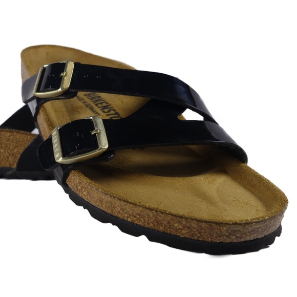 birkenstock yao black patent